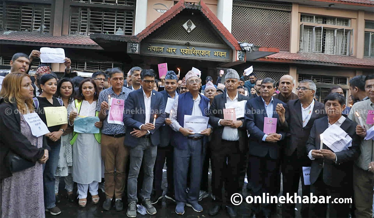 शान्ति र लाेकतन्त्रका लागि पापडद्वारा आयोजित शान्तिपूर्ण प्रदर्शन 