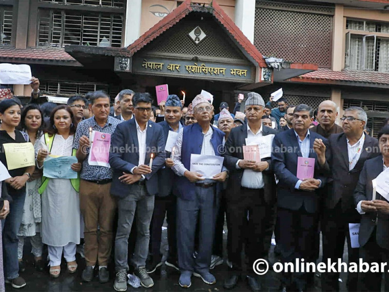 शान्ति र लाेकतन्त्रका लागि पापडद्वारा आयोजित शान्तिपूर्ण प्रदर्शन 